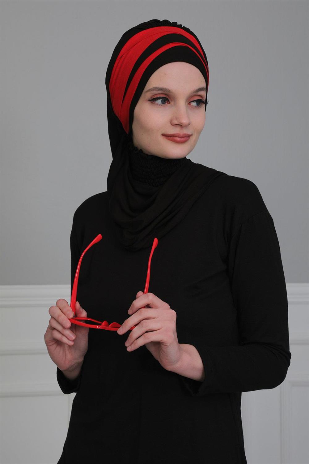 Çift Renkli Penye Hazır Türban,HT-80,HT-80