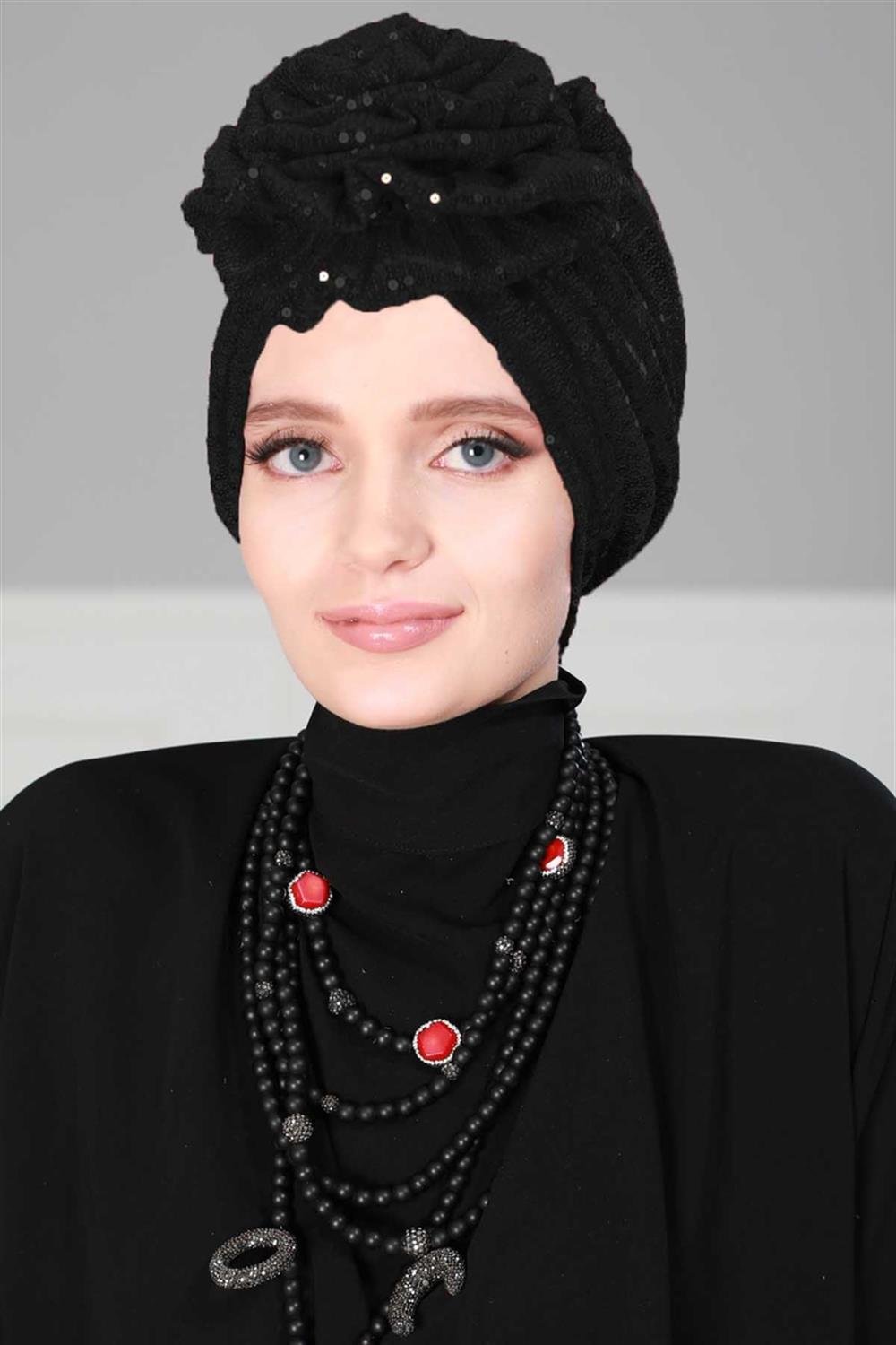 Güllü Penye Bone Siyah