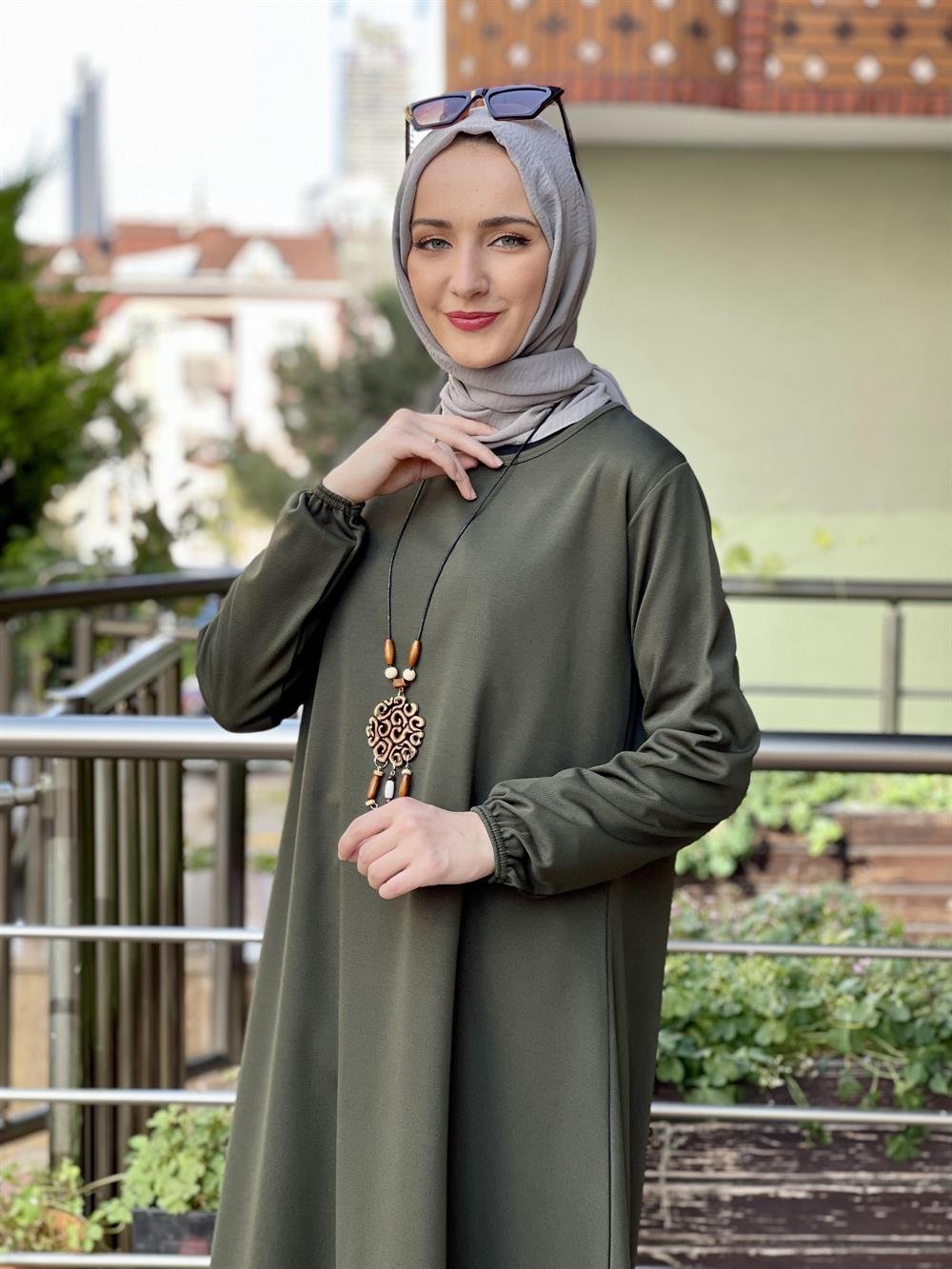Moda Çizgi Desenli Tunik