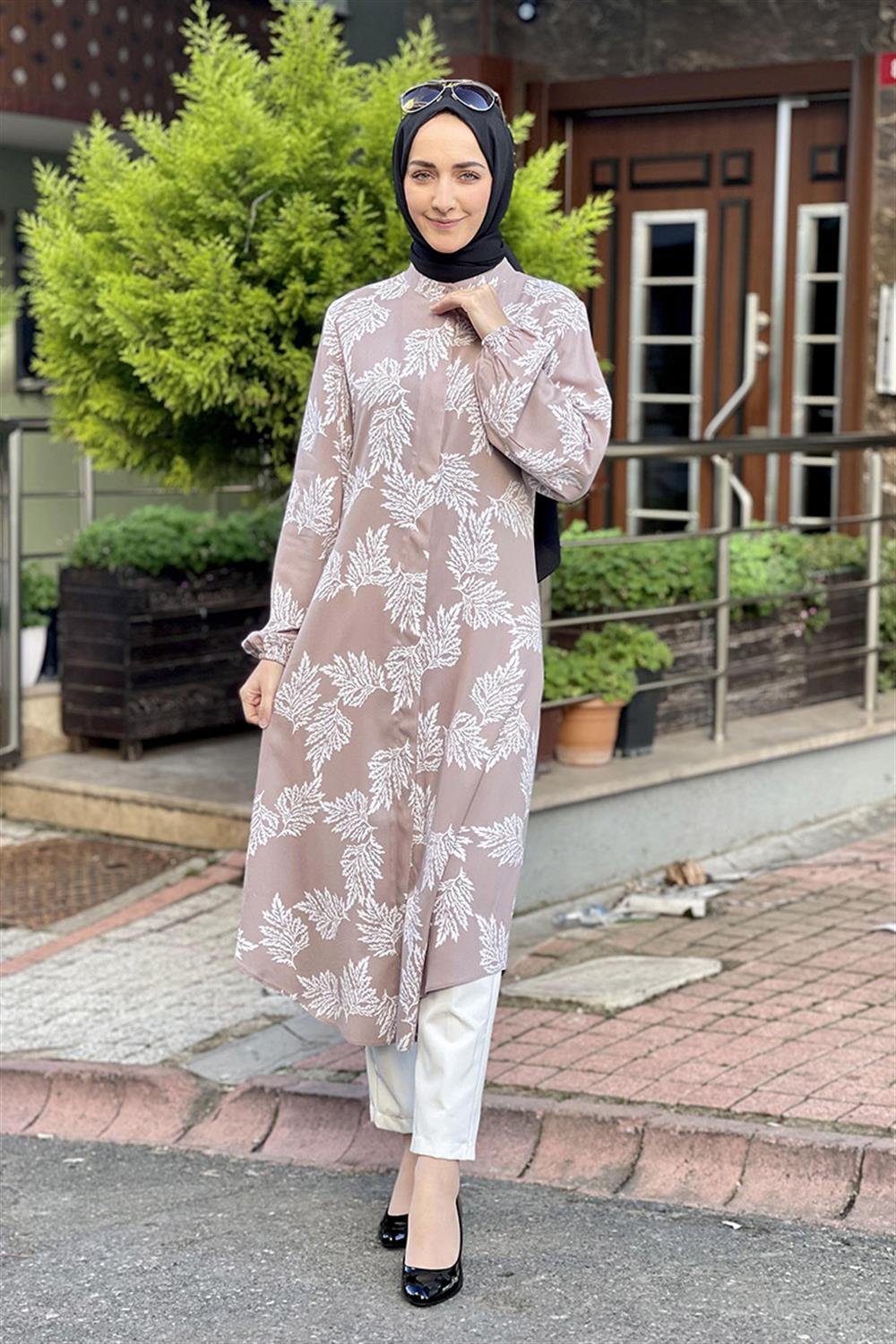 Moda Çizgi Desenli Tunik