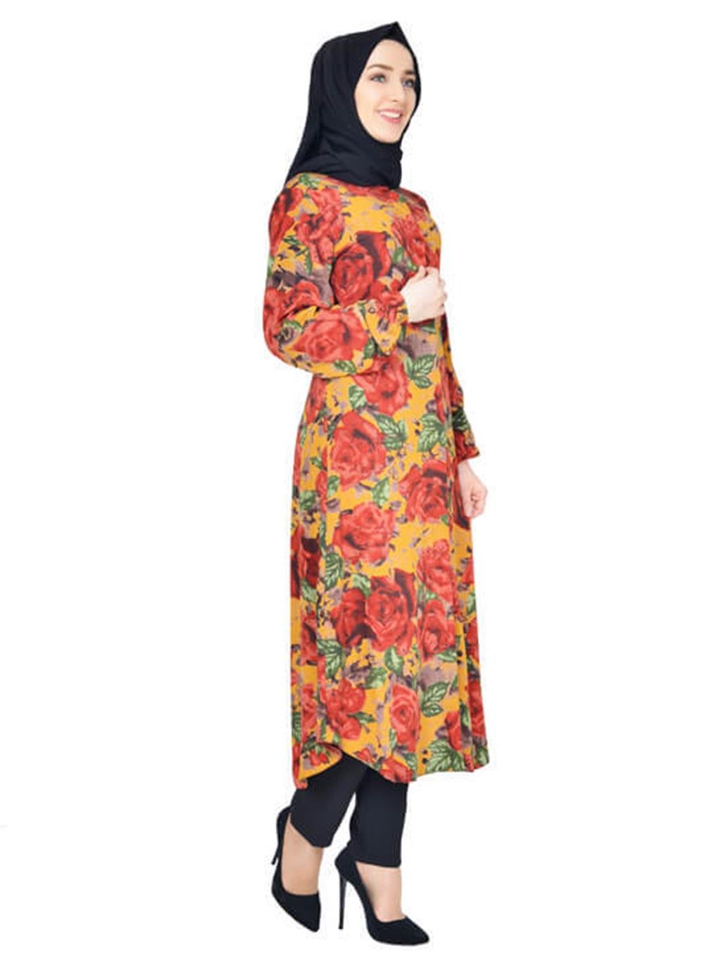Moda Çizgi Desenli Tunik