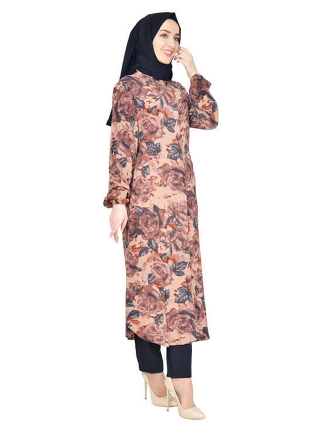 Moda Çizgi Desenli Tunik