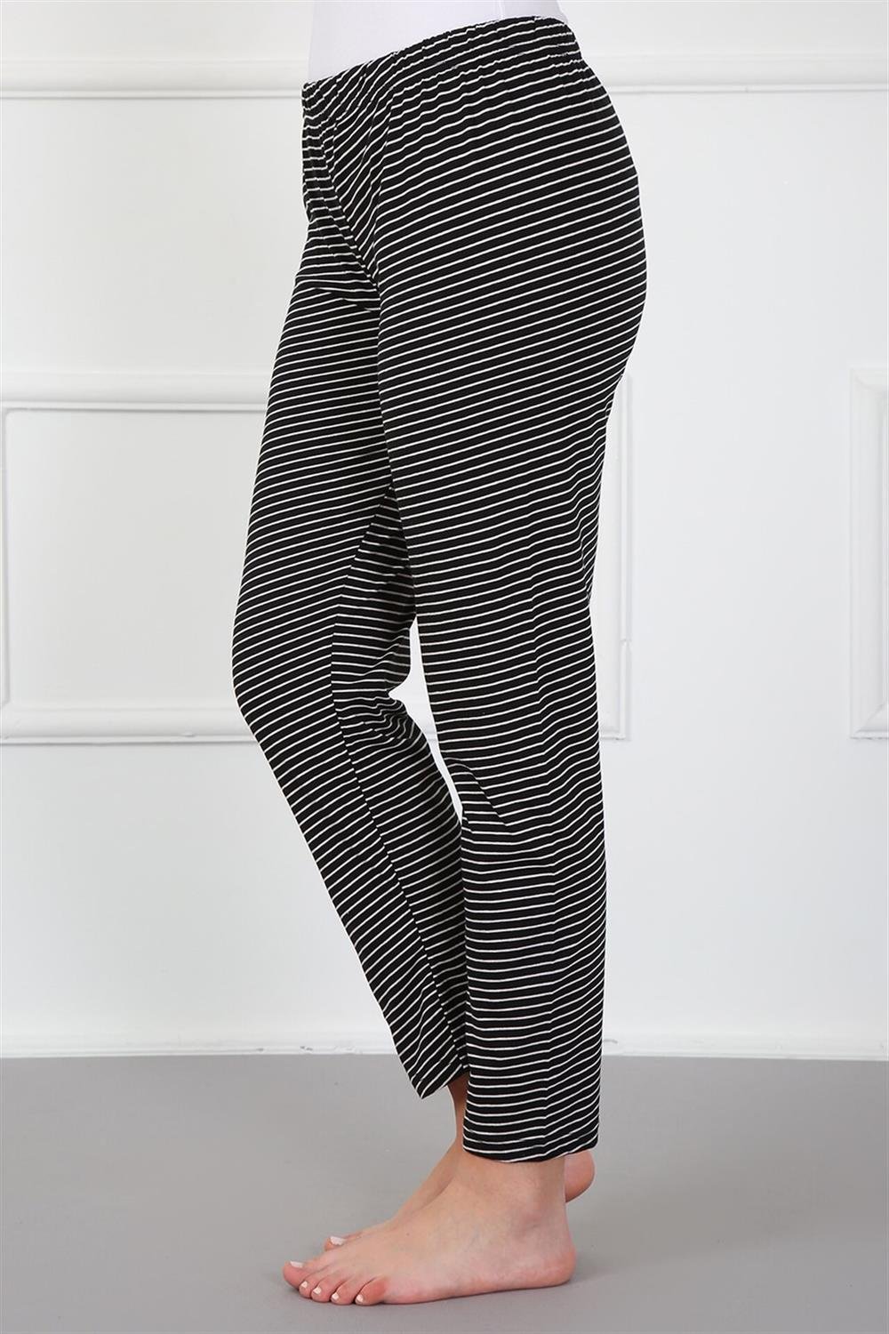 Moda Çizgi Kadın Alt Pijama