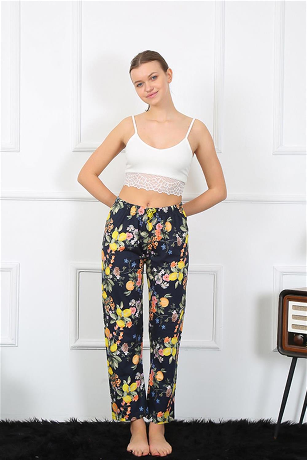 Moda Çizgi Kadın Pamuklu Alt Pijama 27463