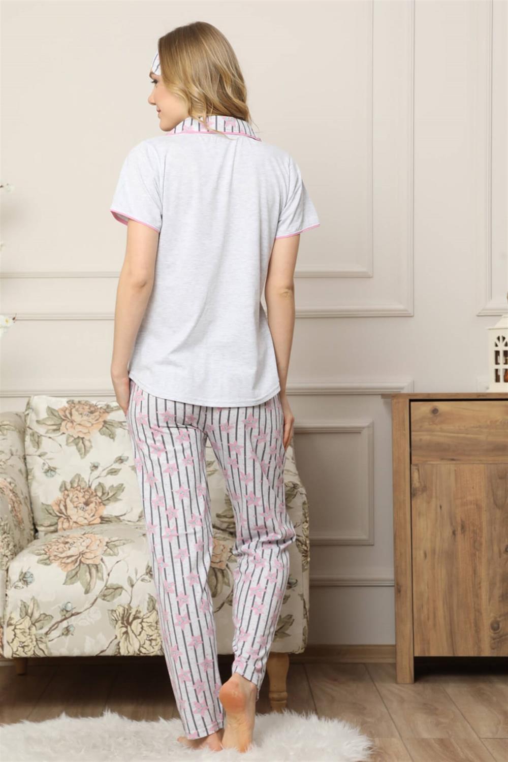 Moda Çizgi Kadın Penye Pijama