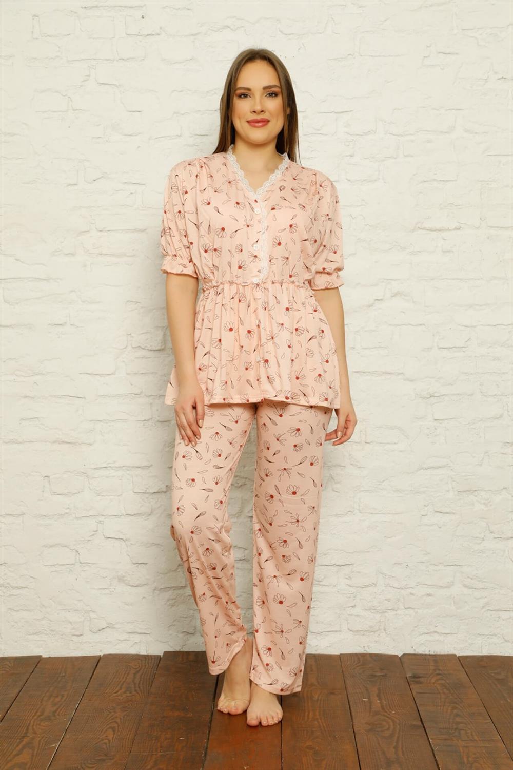 Moda Çizgi Kadın Penye Pijama
