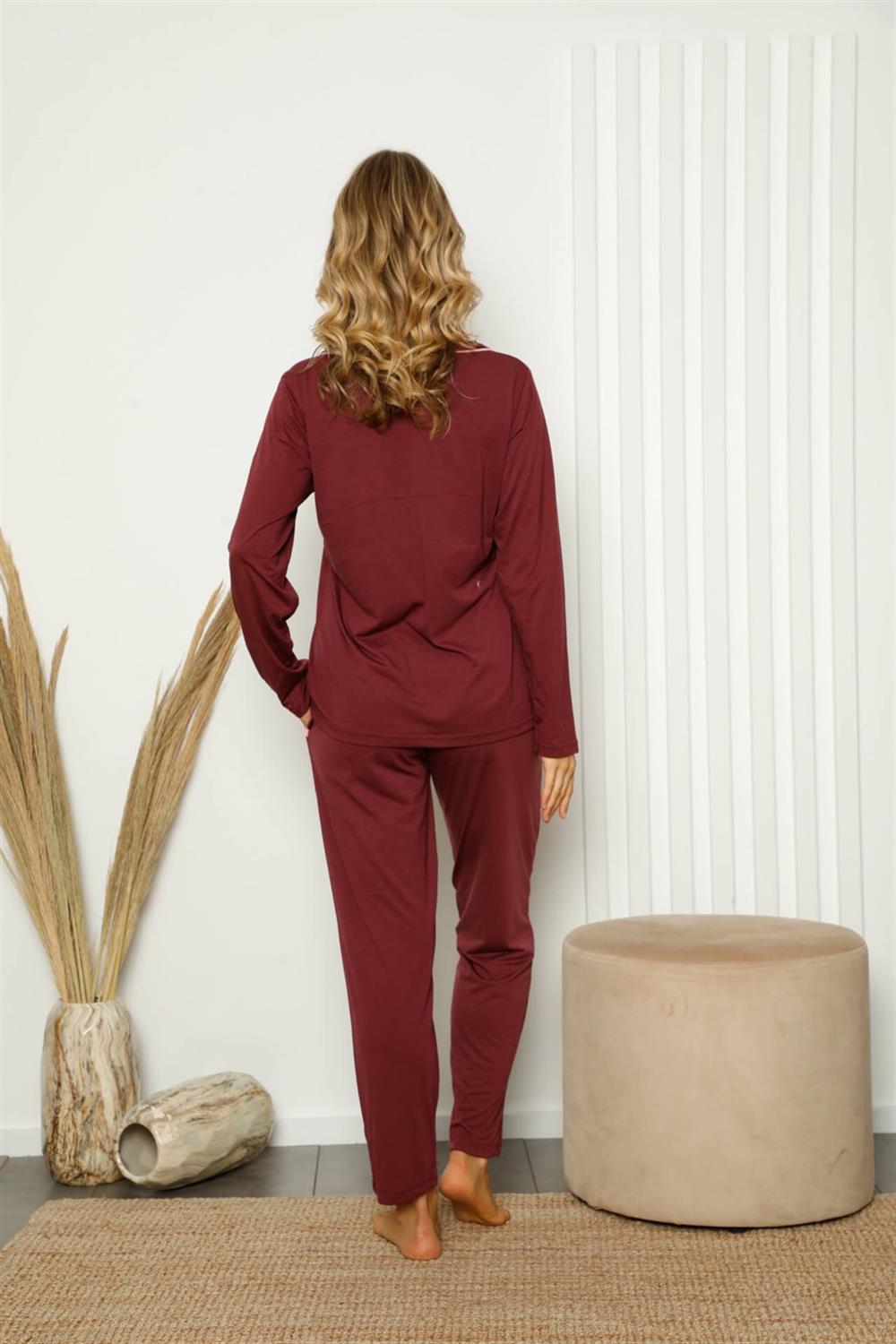 Moda Çizgi Kadın Penye Pijama