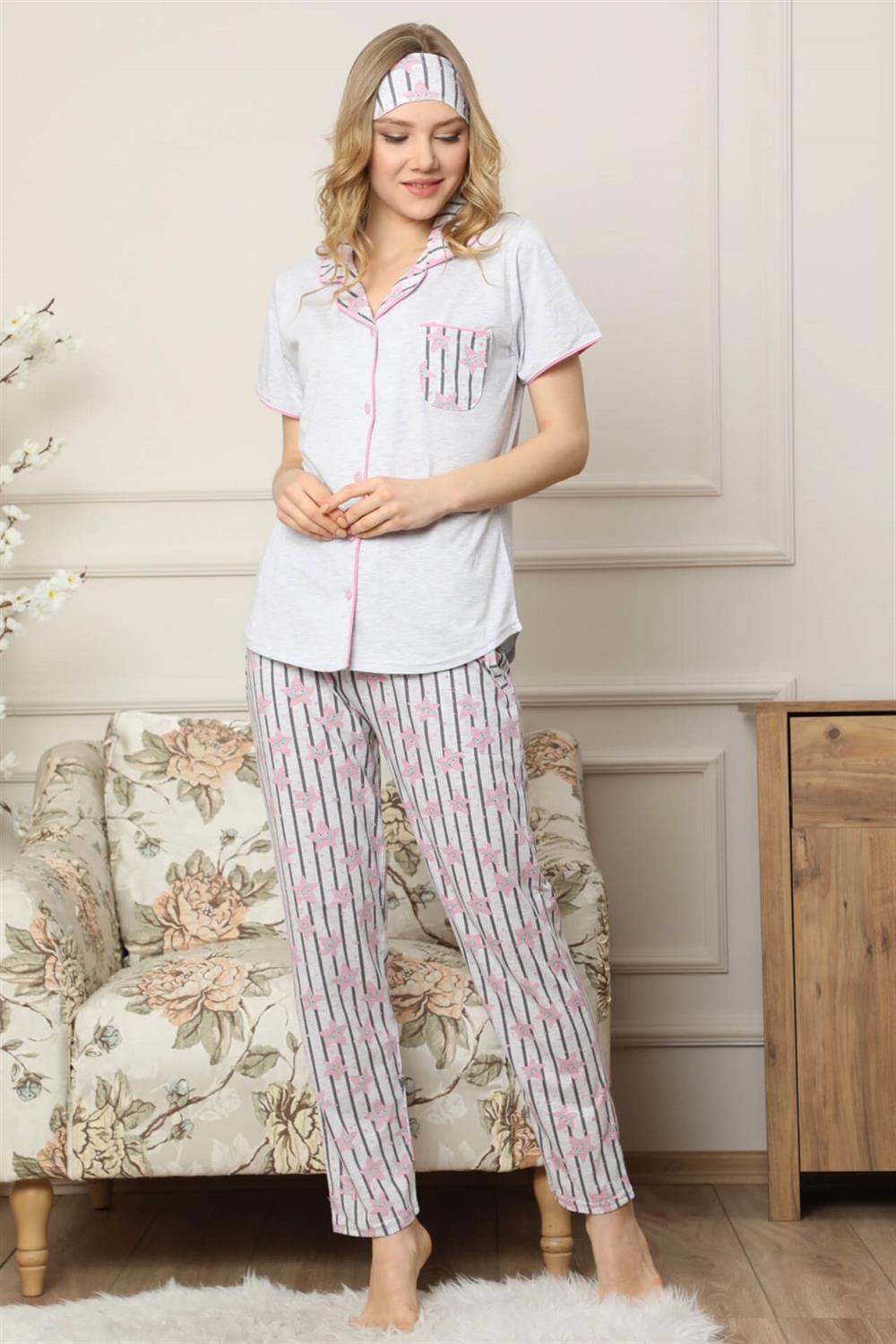 Moda Çizgi Kadın Penye Pijama