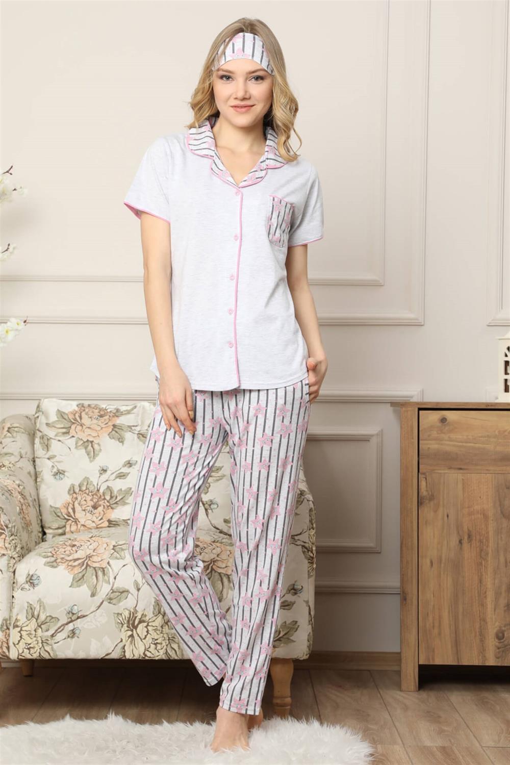 Moda Çizgi Kadın Penye Pijama