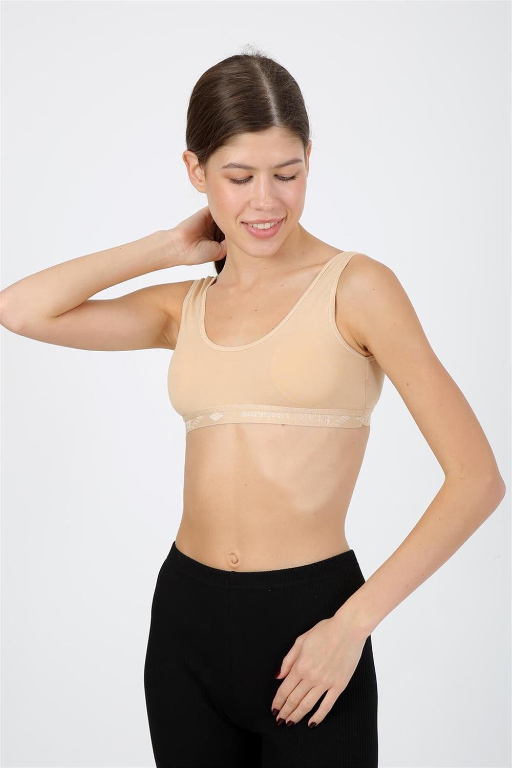 Moda Çizgi Kalın Askılı Pedli Büstiyer 2152