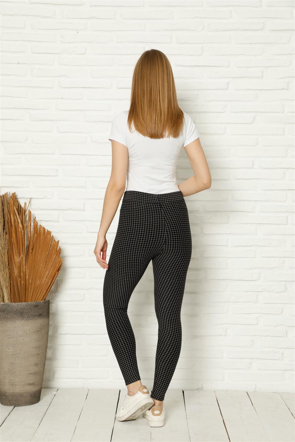 Moda Çizgi Penye Likralı Tayt 5883