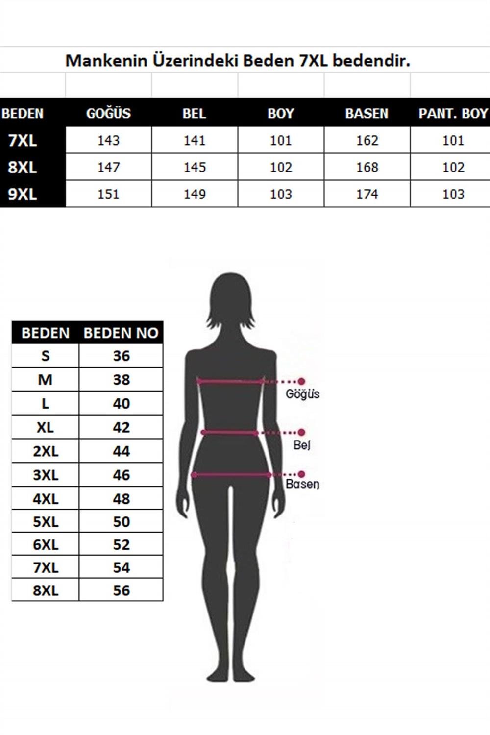 Moda Çizgi Tam Tesettür Büyük Beden Mayo 55001