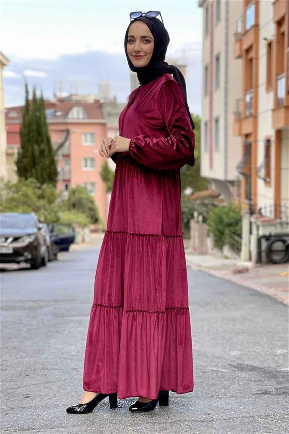 Moda Çizgi Tesettür Elbise