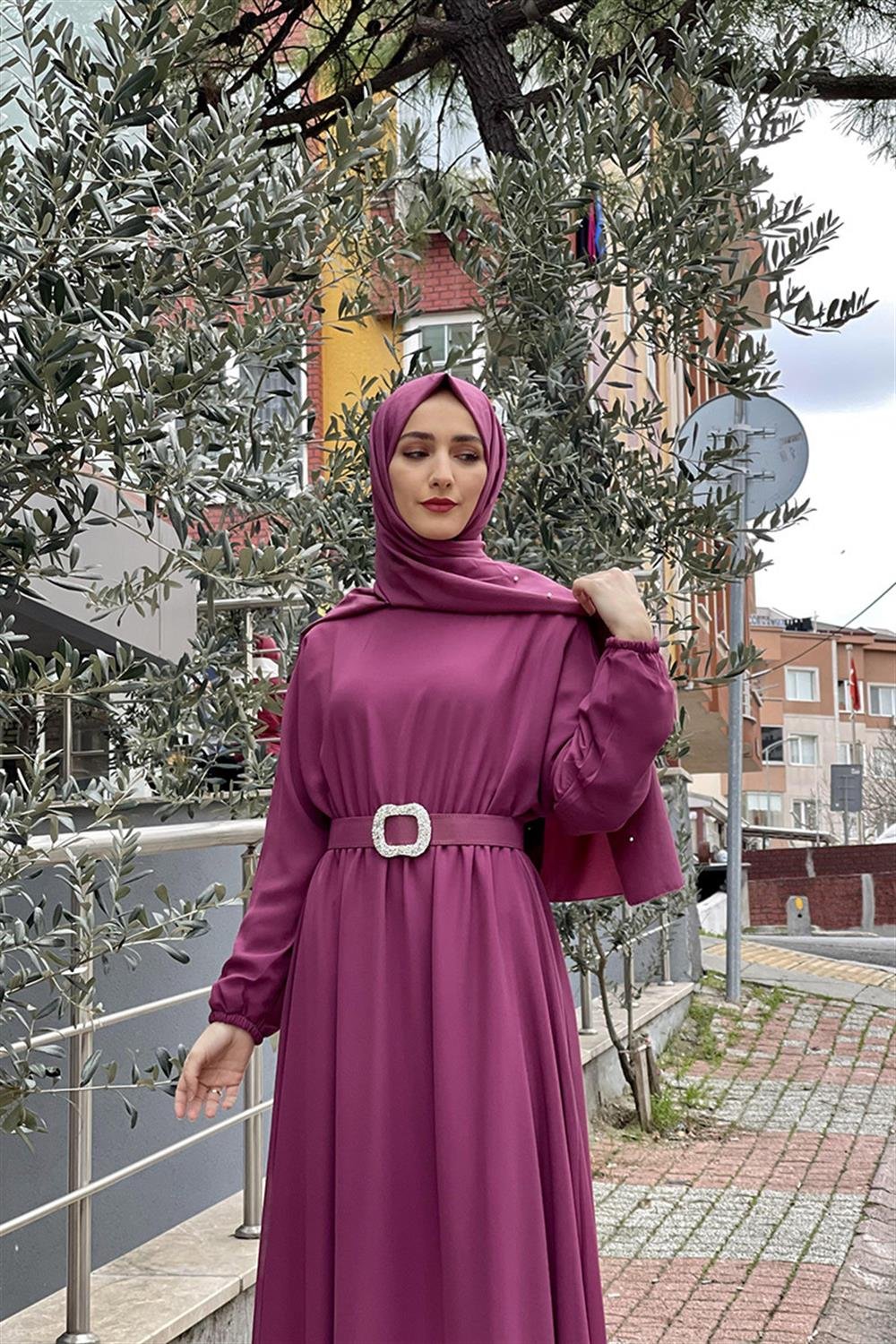 Moda Çizgi Tesettür Elbise