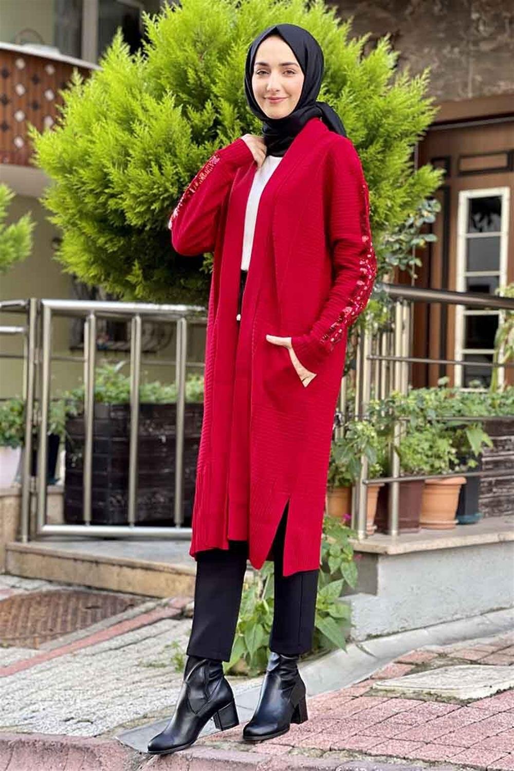 Moda Çizgi Triko Hırka