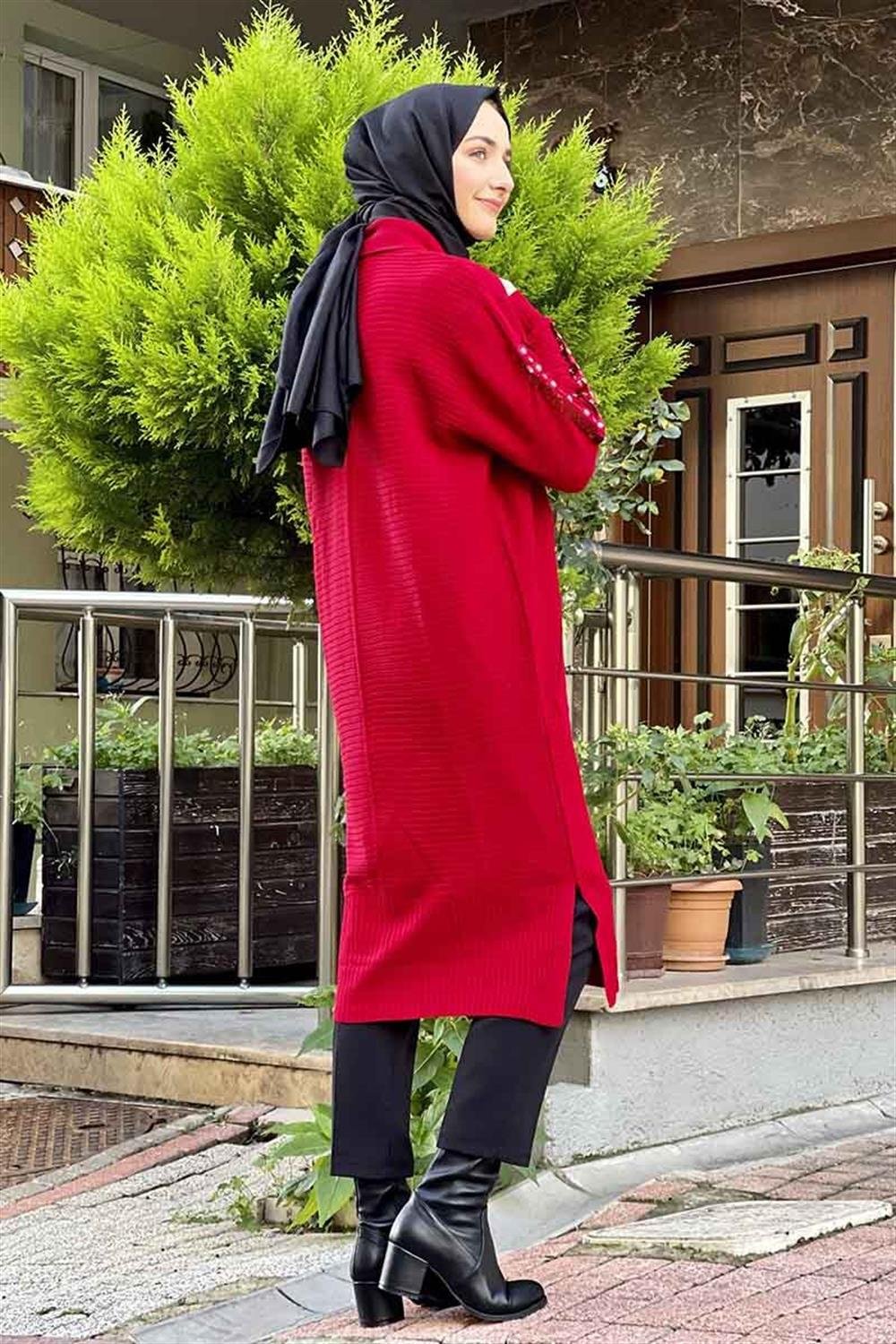Moda Çizgi Triko Hırka