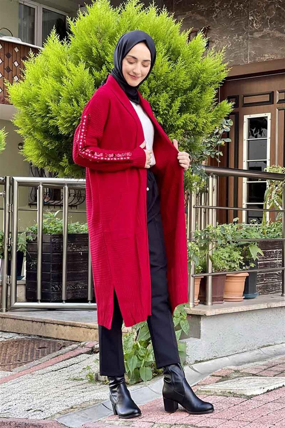 Moda Çizgi Triko Hırka