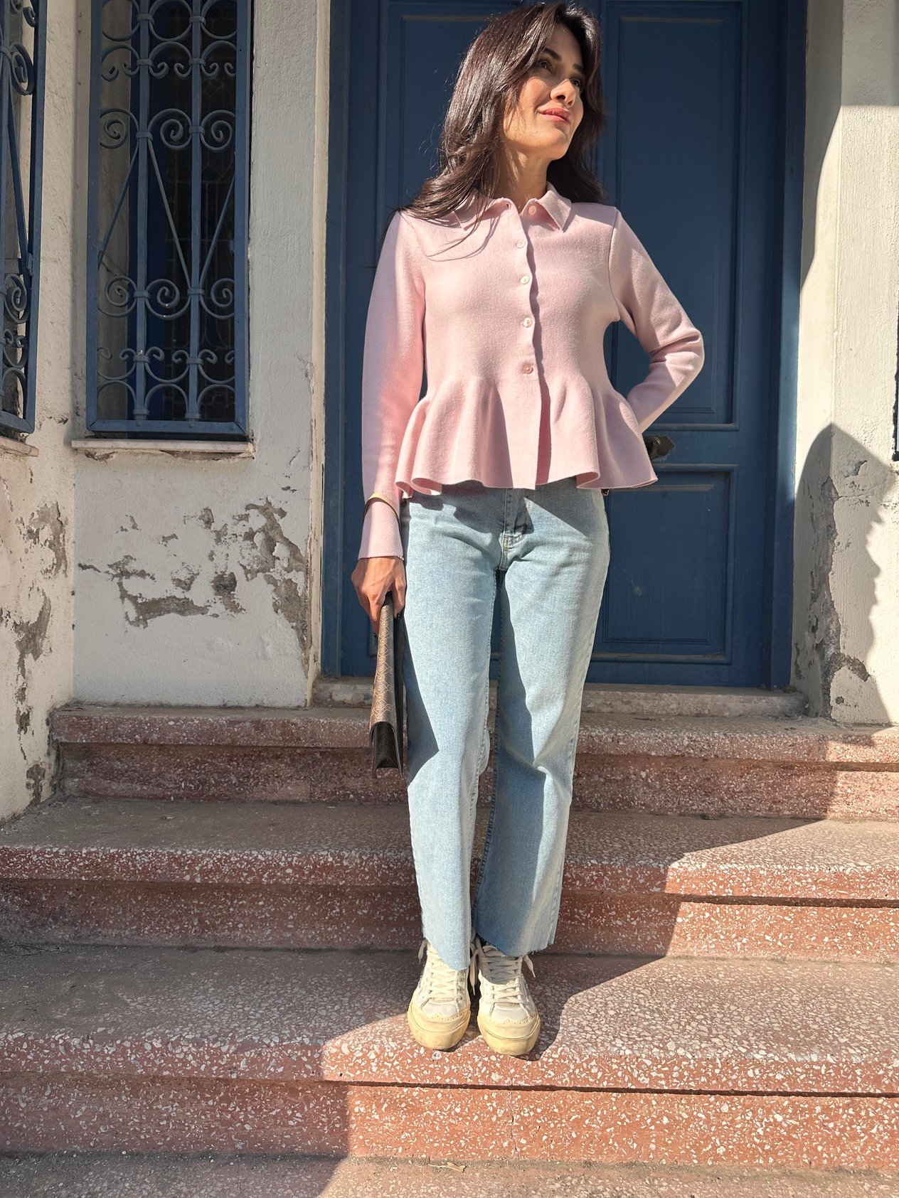 Buz Mavisi Flare Jean Pantolon