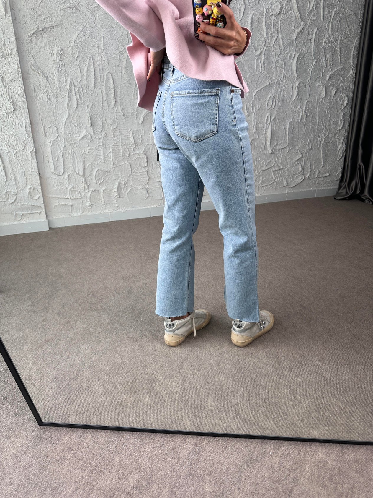 Buz Mavisi Flare Jean Pantolon