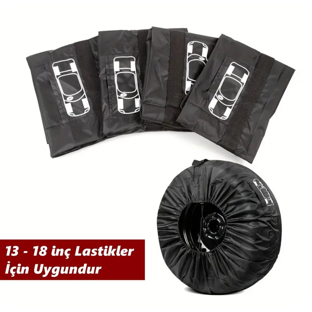 Glanz Oto Lastik Saklama Çantası 13 – 18 inç Stepne Kılıfı Yaz Kış Lastiği Taşıma Çantası
