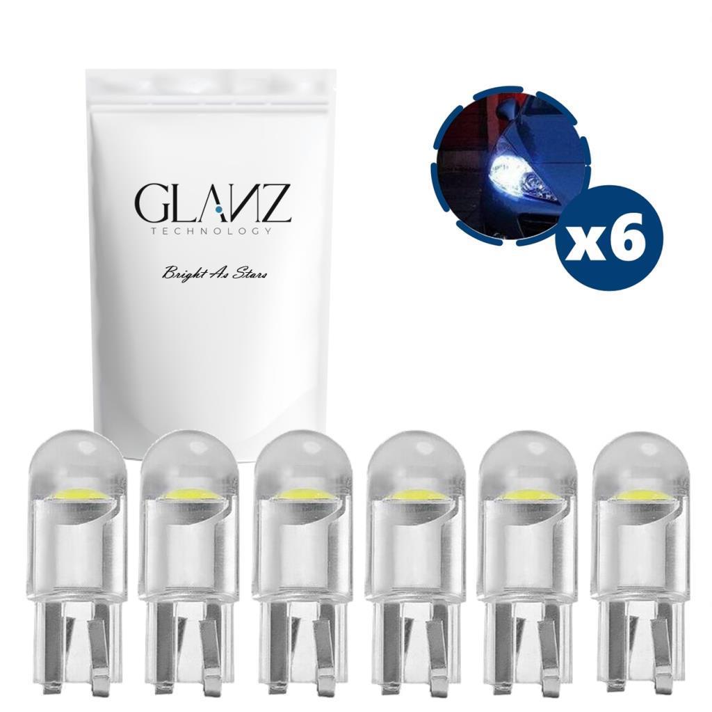 Glanz T10 W5w 6000k Beyaz Dipsiz Park Plaka Ampulü Lamba 6 Adet