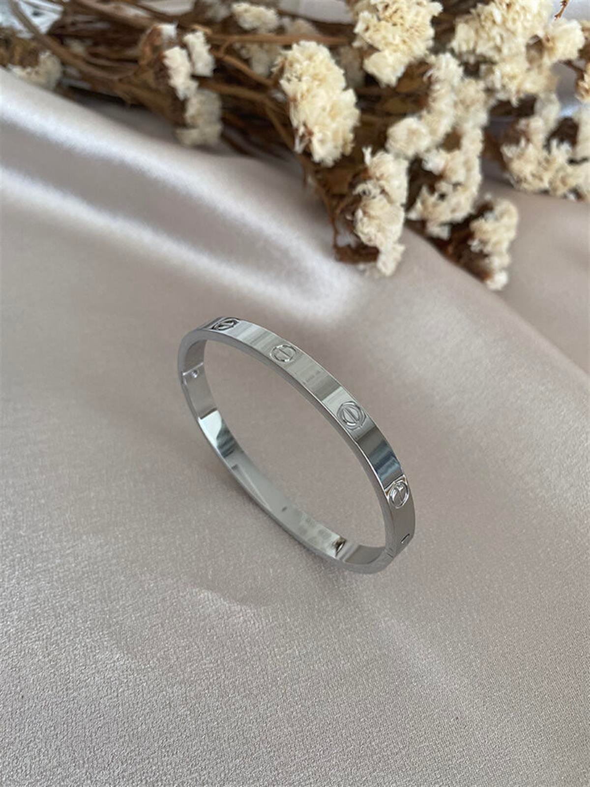 Cartier Kelepçe Taşsız gümüş