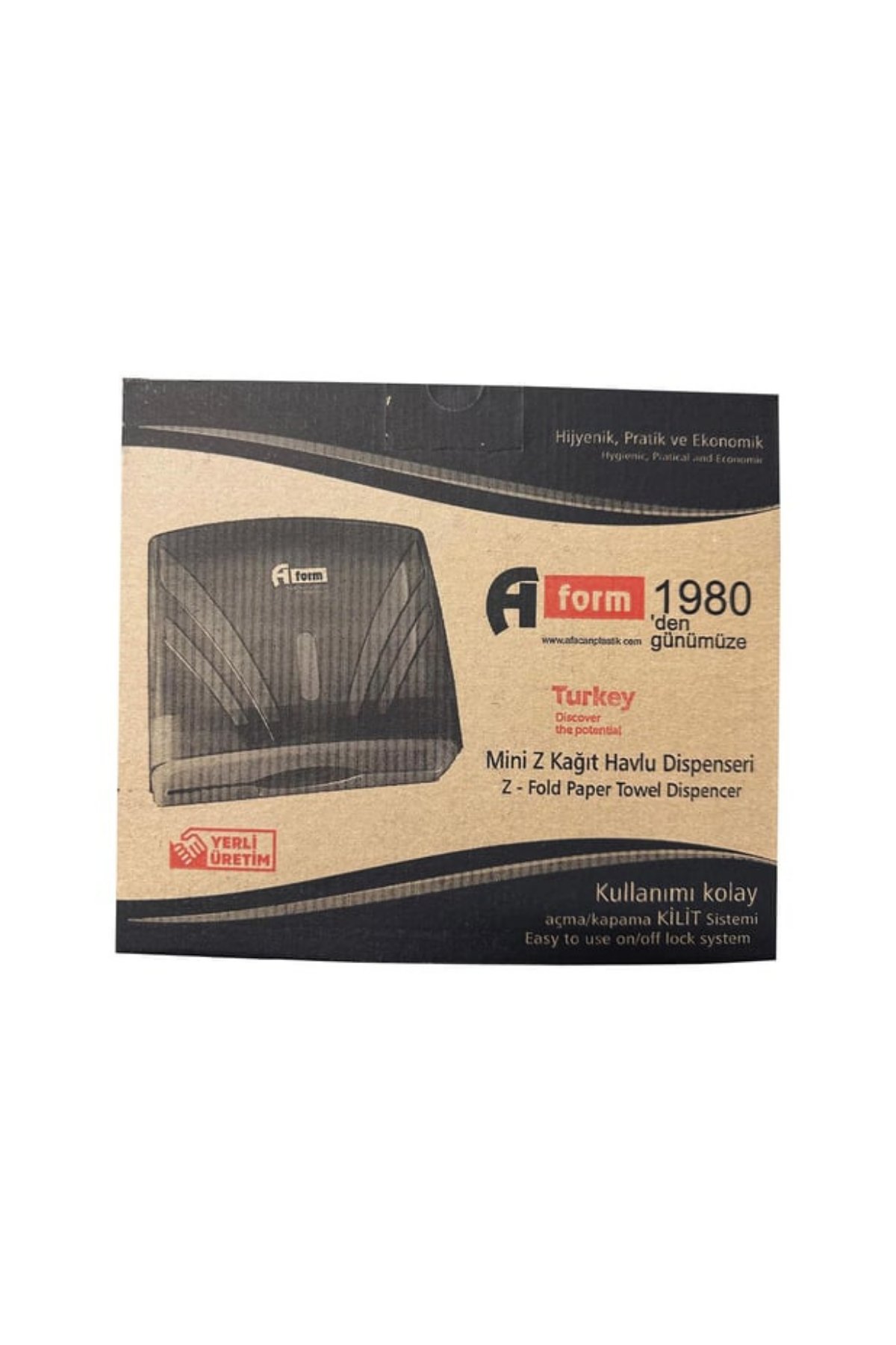 A FROM MİNİ Z KAĞIT HAVLU DİSPENSERİ GRİ 245X95X210