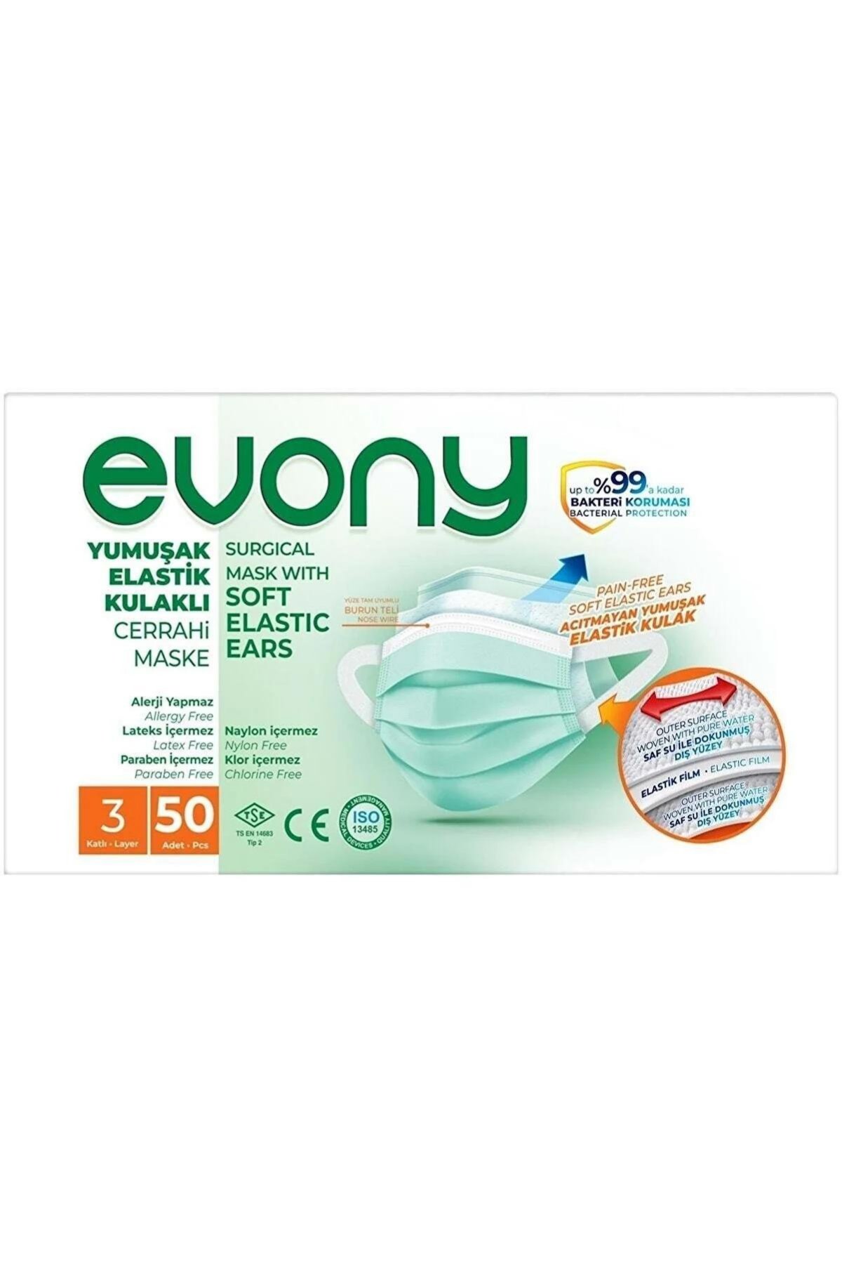 EVONY MASKE 1 PKT=50 ADET