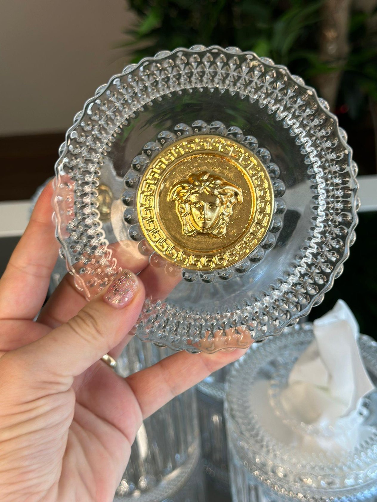 3 Lü Versac Kristal Kavanoz Set
