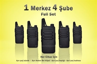 Çaycı Telsizi 1 Merkez 4 Şube Full Set