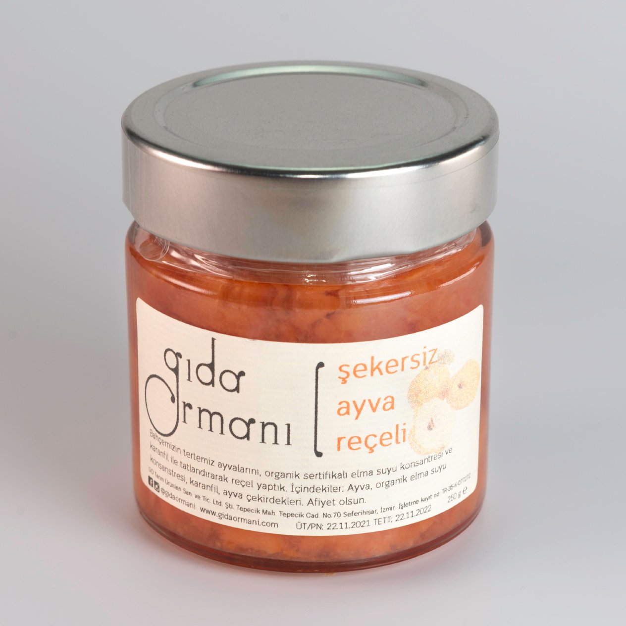 Ayva Reçeli 250 g (şeker ilavesiz)