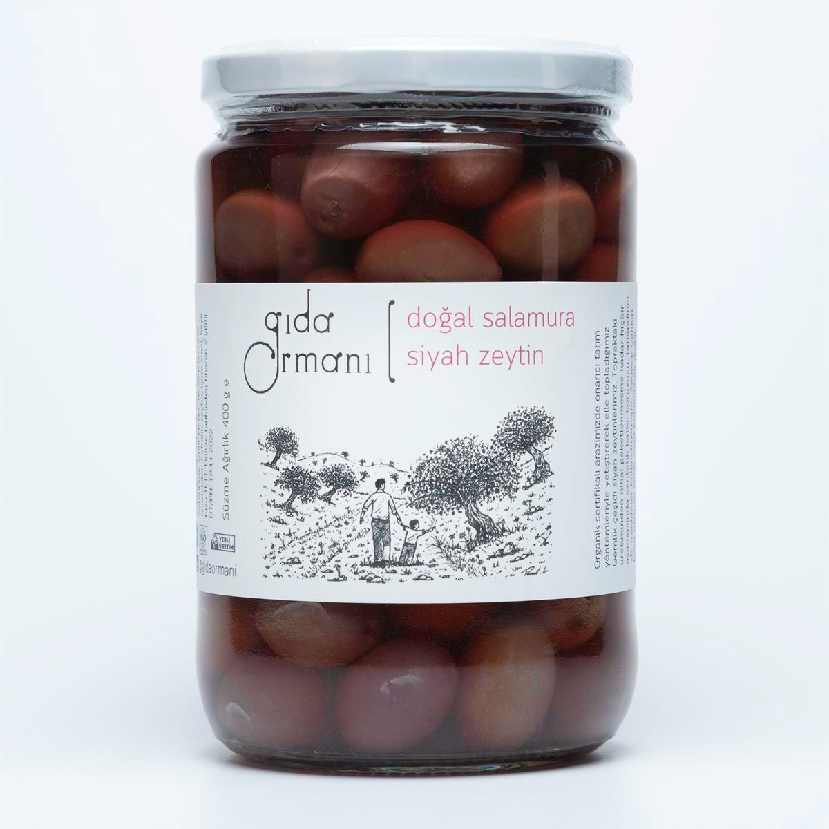 Doğal Salamura Siyah Zeytin 400 g