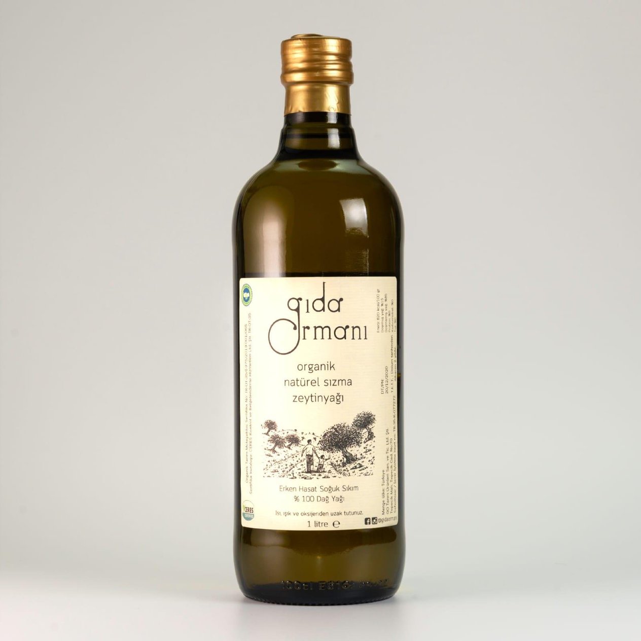 Organik %100 Dağ Yağı - Erken Hasat Natürel Sızma Zeytinyağı 500 ml