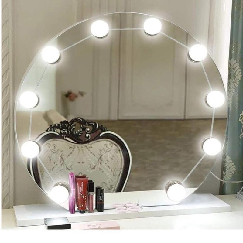 10LU LED AMPULLÜ USB MAKYAJ AYNASI IŞIĞI (4767)
