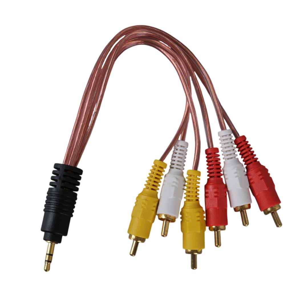 3.5 MM STEREO ERKEK / 6 RCA ERKEK 5+1 KABLO (4767)