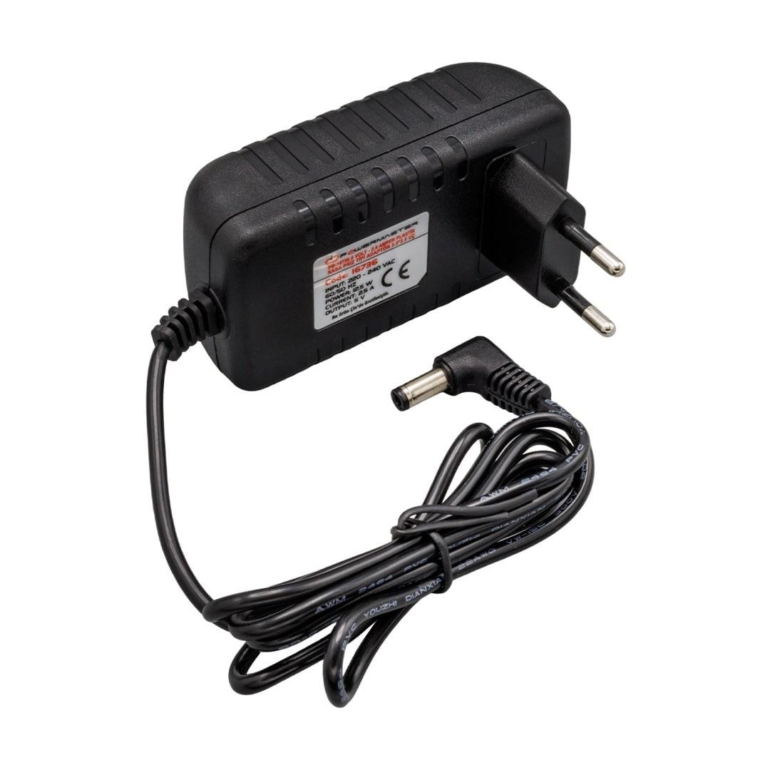 5 VOLT - 2.5 AMPER 5.5*2.5 UÇLU PLASTİK KASA PRİZ TİPİ ADAPTÖR (4767)