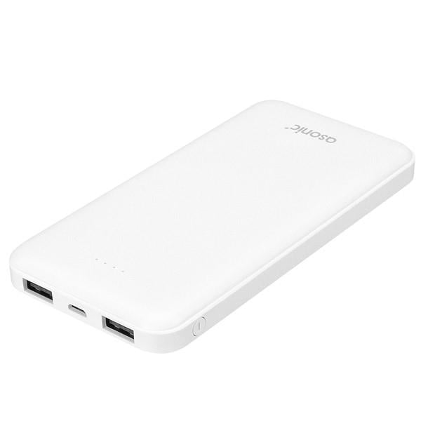 Asonic AS-P10 10000mAh 2*USB Output Powerbank Beyaz Taşınabilir Pil Şarj Cihazı