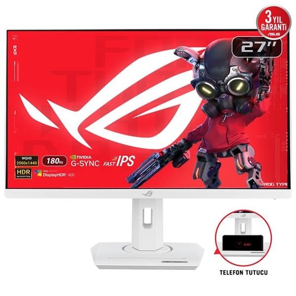 ASUS 27" IPS ROG STRIX XG27ACS-W 1MS 180HZ HDMI-DP USBC GAMING MONİTÖR 2560X1440 BEYAZ