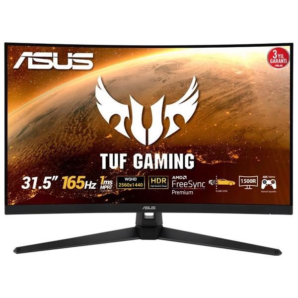 ASUS 31.5" VA TUF GAMING VG32VQ1BR 1MS 165Hz HDMI-DP Kavisli Gaming Monitör (2560 X 1440) Outlet (Kutu Açık)