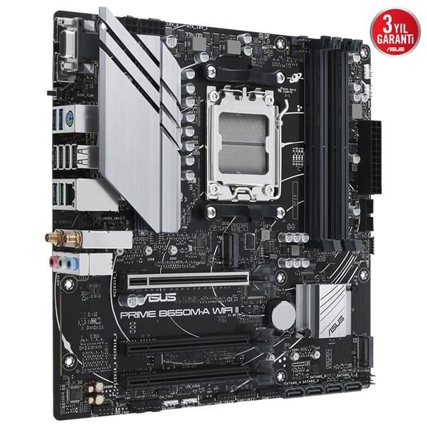 ASUS PRIME B650M-A WIFI II DDR5 HDMI DP PCIe 16X v4.0 AM5 mATX	