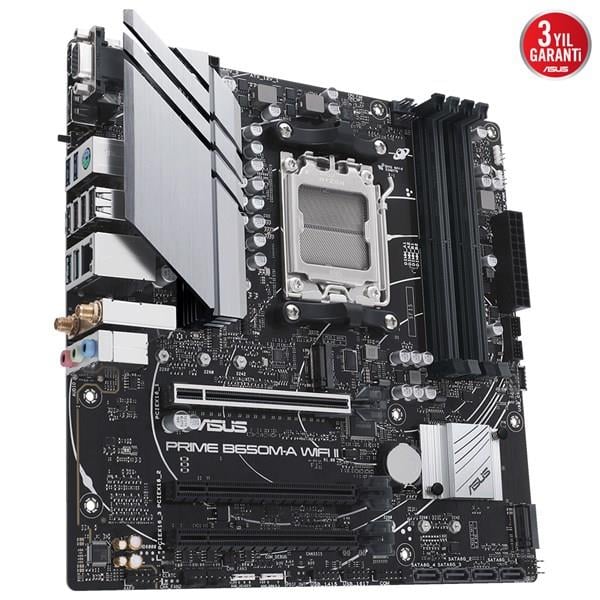 ASUS PRIME B650M-A WIFI II DDR5 HDMI DP PCIe 16X v4.0 AM5 mATX	