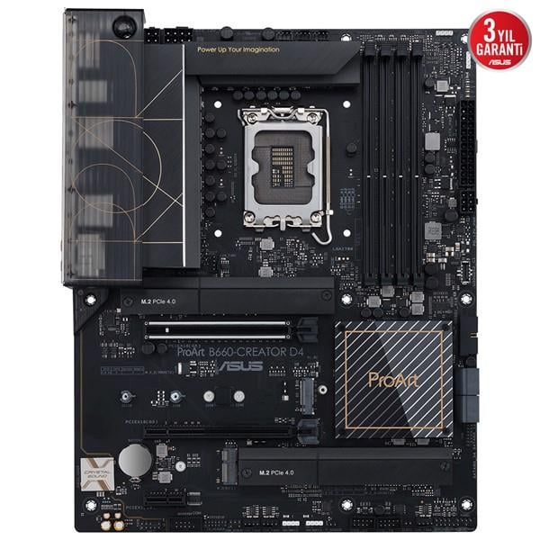 ASUS PROART B660-CREATOR D4 DDR4 HDMI DP PCIe 16X v4.0 1700p ATX