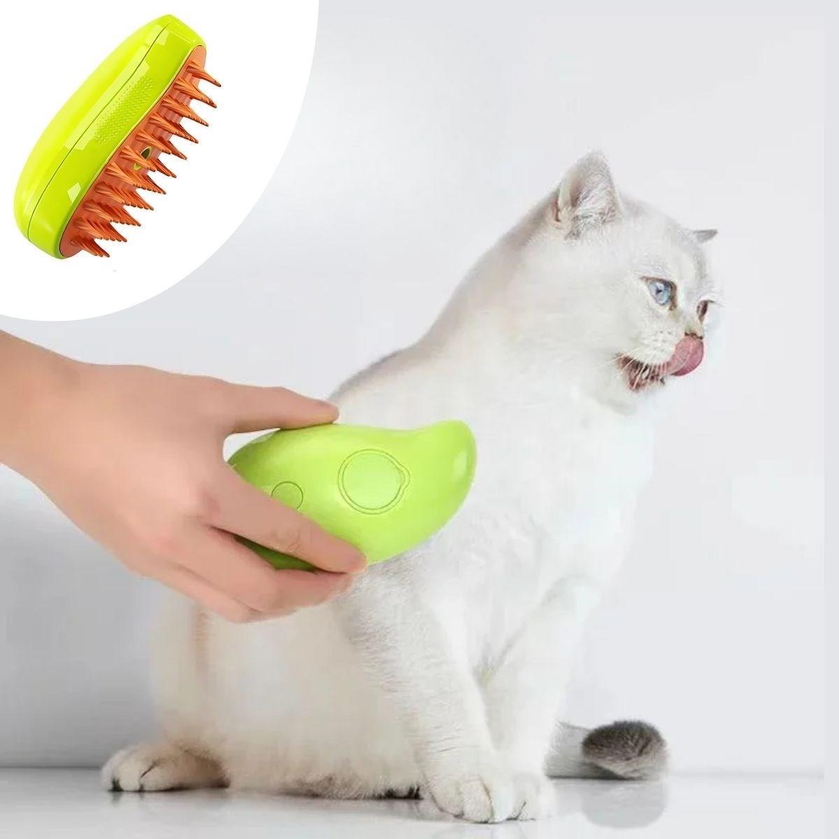 Buharlı Yumuşak Silikon Uçlu Kedi & Köpek Tüy Tarama Tarağı Yıkama Fırçası (4767)