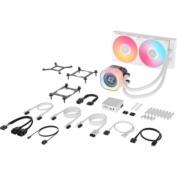 CORSAIR 240MM TITAN 240RX LCD CW-9061025-WW AM5-1851P  RGB SIVI SOĞUTMALI İŞLEMCİ FANI BEYAZ