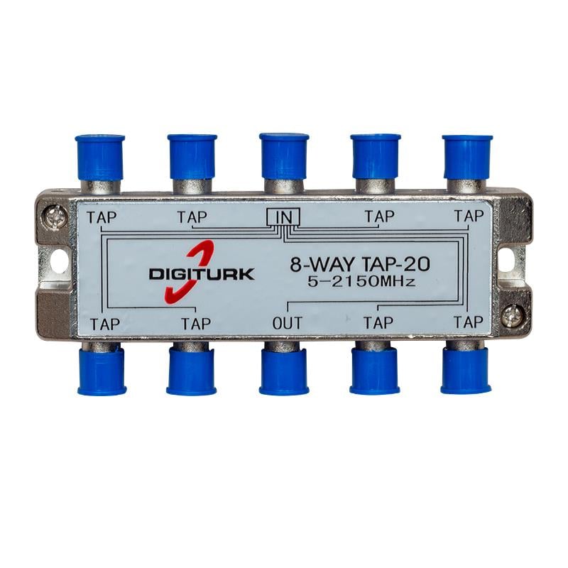 DIGITURK 5-2150 MHZ 20DB 8 YOLLU TAP SWITCH 1/8 SPLITTER (4767)