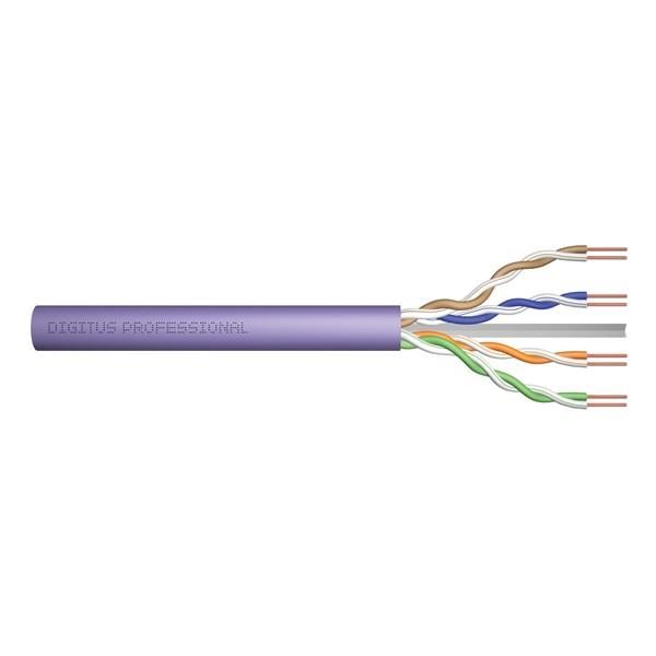 DIGITUS CAT6 Utp 23AWG Mor 500m Makara Saf Bakır Kablo 0.50mm DK-1614-VH-5