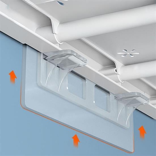 Dolap İçi Raflar İçin 4'lü Plastik Güçlü Yapışkanlı Raf Destek Aparatı (4767)