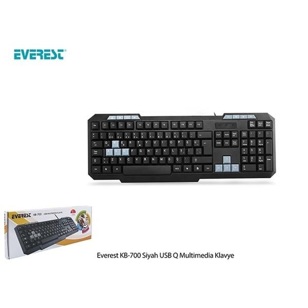 Everest Q TRK KB-700 Siyah USB Q Multimedia Klavye