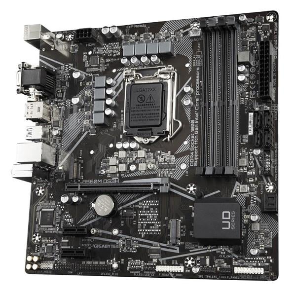 GIGABYTE B560M DS3H DDR4 M2 PCIe NVME HDMI DVI DP PCIe 16X v4.0 1200p v2 mATX