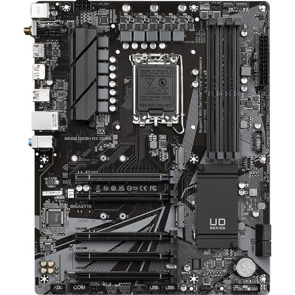 GIGABYTE B660 DS3H AX WIFI-6E DDR4 HDMI DP PCIe 16X v4.0 1700p ATX